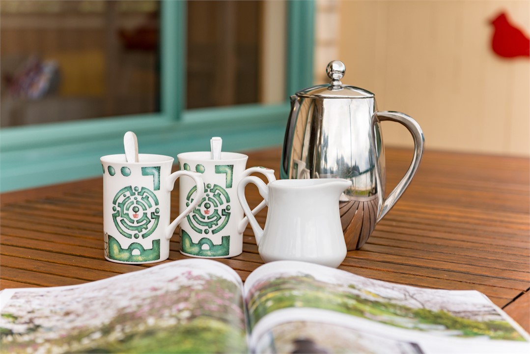 Morning coffee on the deck