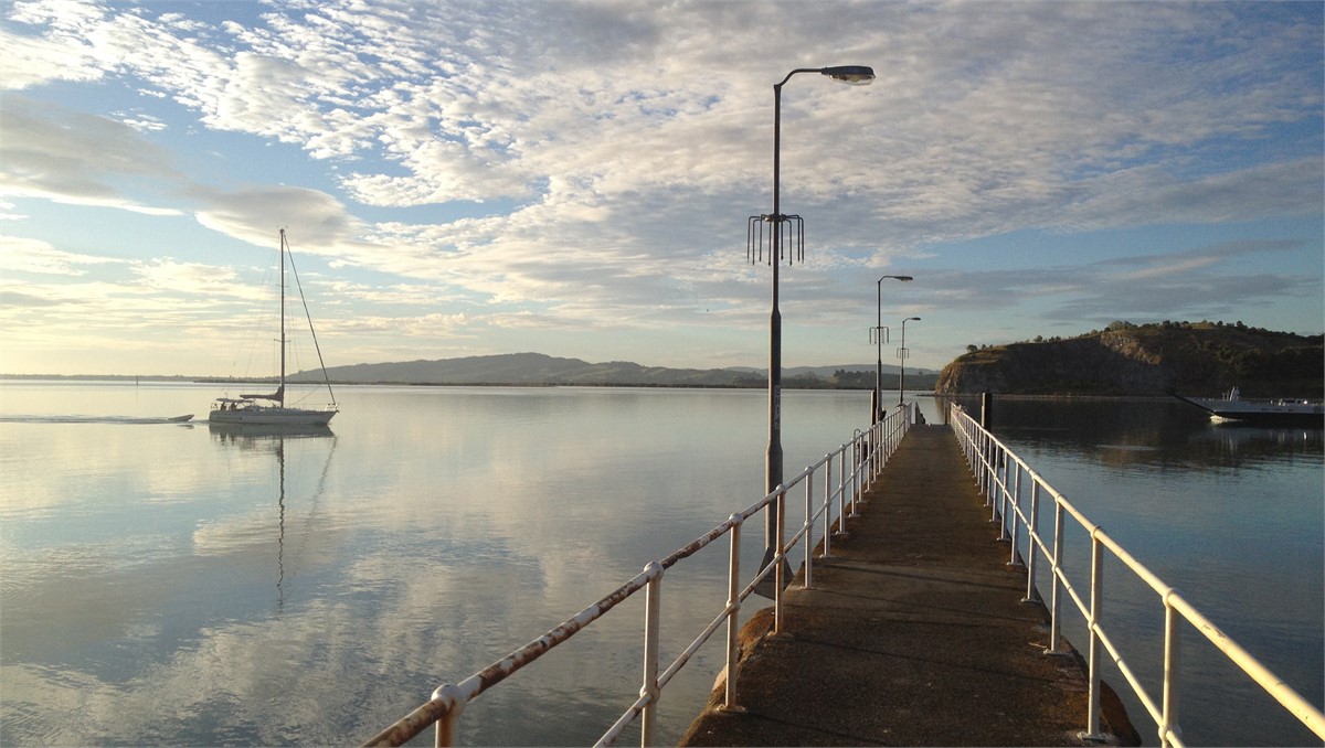Jetty across the road