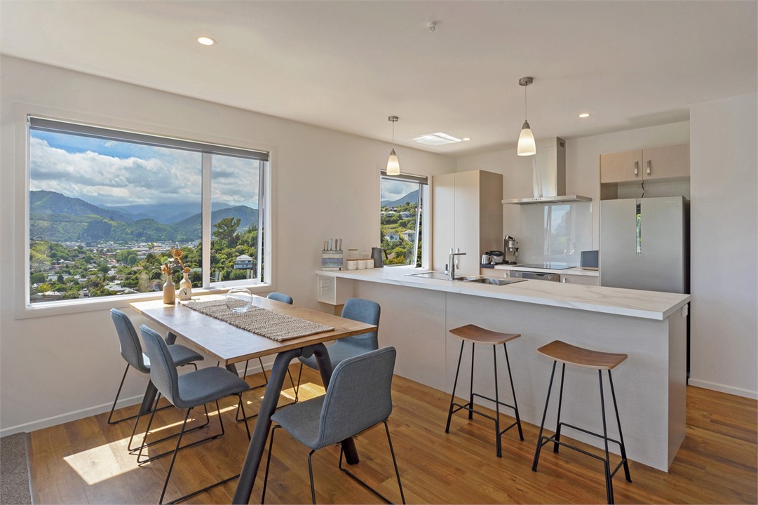 Kitchen and dining areas