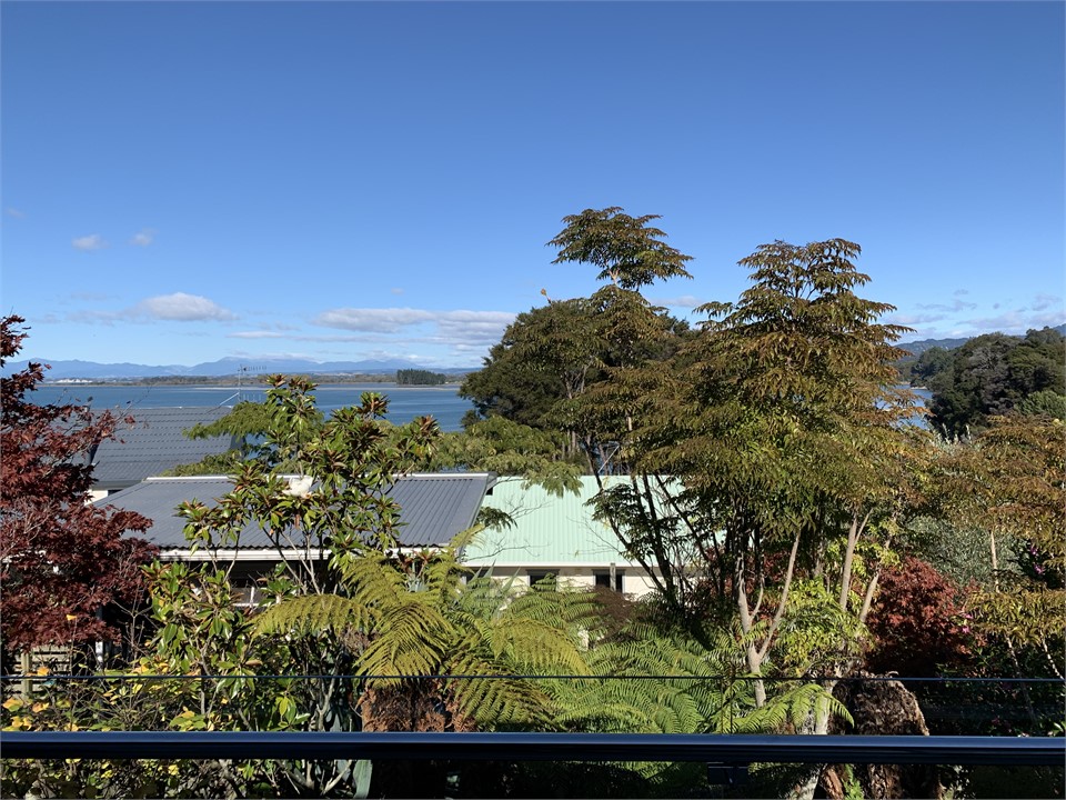 View of Tapu Bay from deck