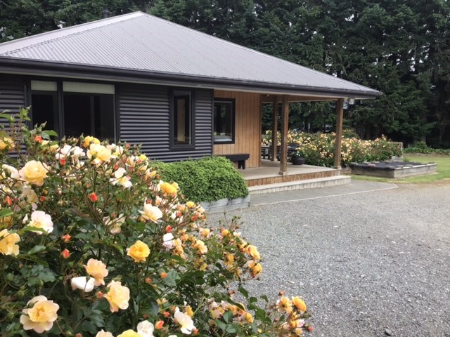 A view from the cabins, 5 metres from the house