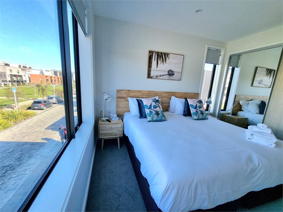 Super King bed, made up as 2 singles (on request)