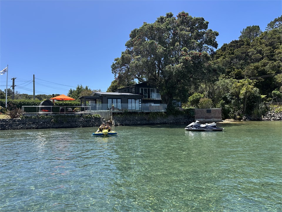 View back to the beach house.