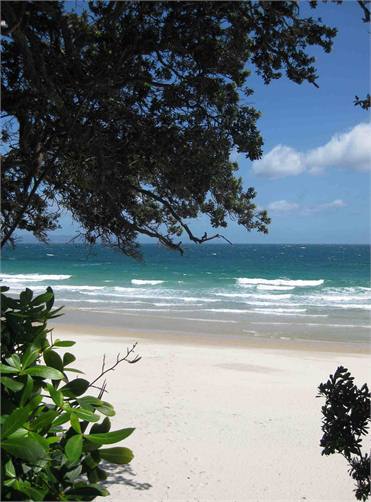 from head of steps to the "beach"