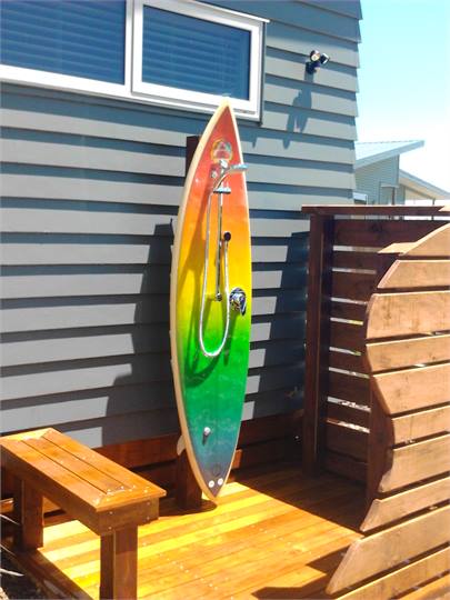 Outdoor shower for after the beach!
