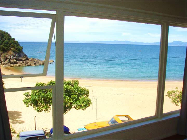 View from apartment queen bed