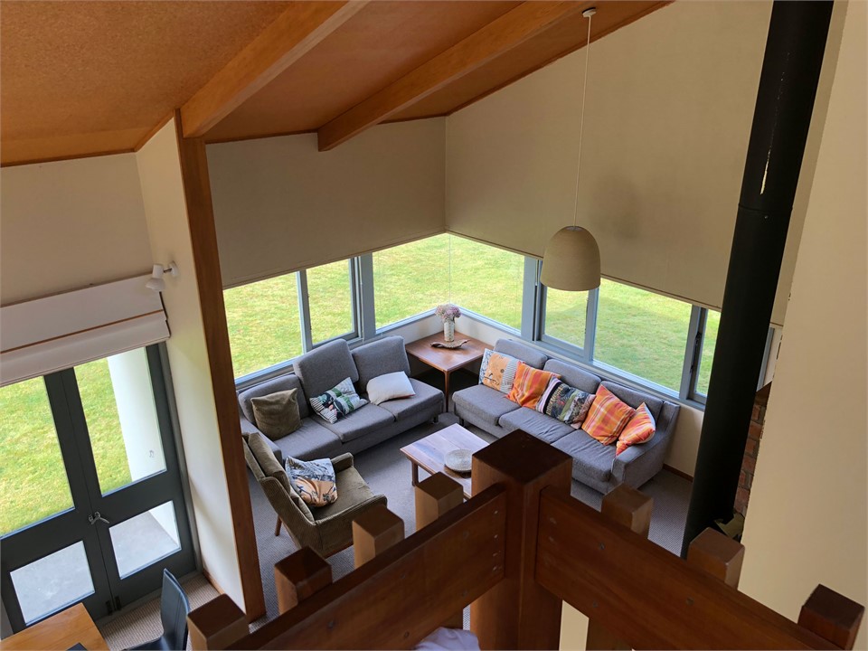 Upstairs view into lounge