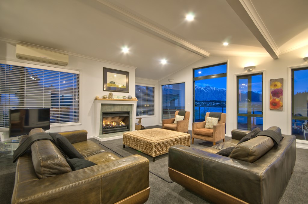 Lounge with gas fires