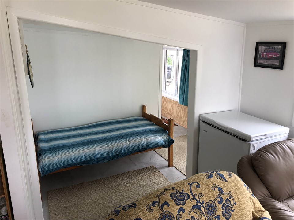 Spare bed in hallway