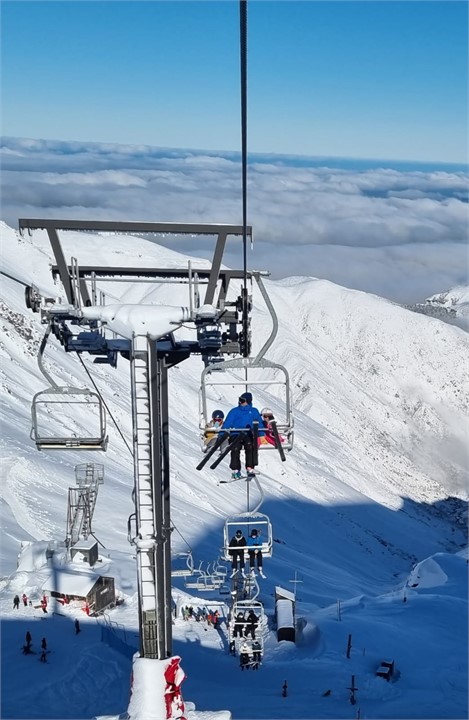 grandkids on the chairlift