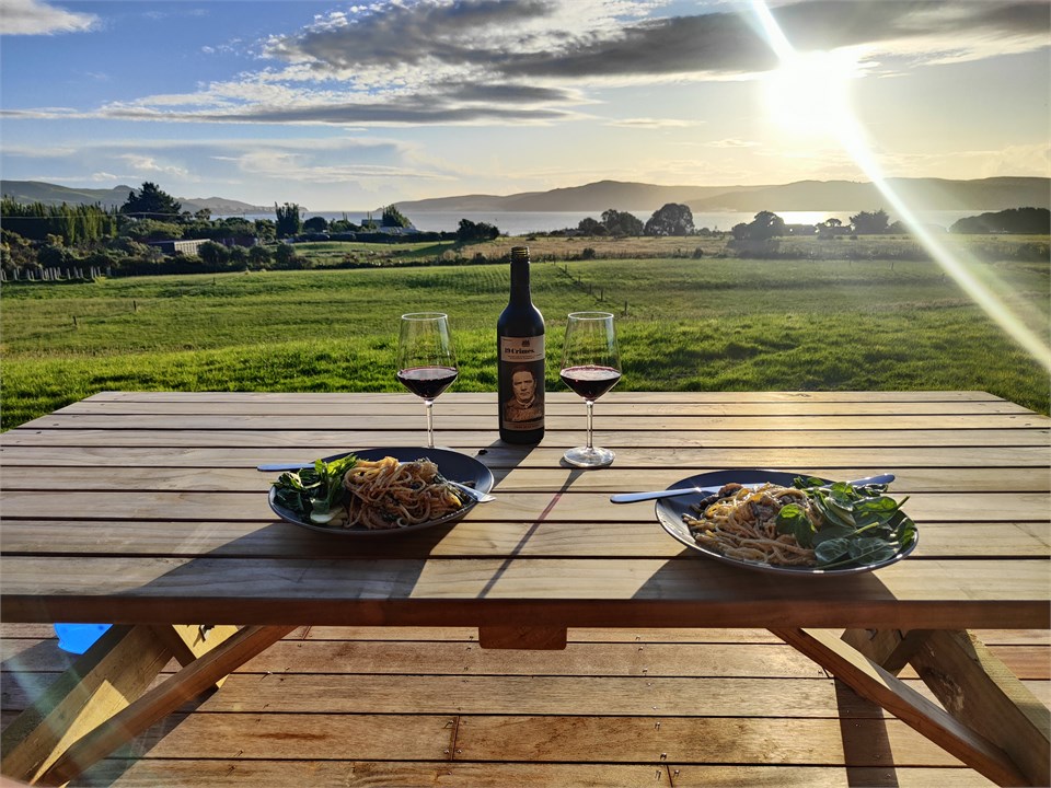 Soak up the view with dinner for two.