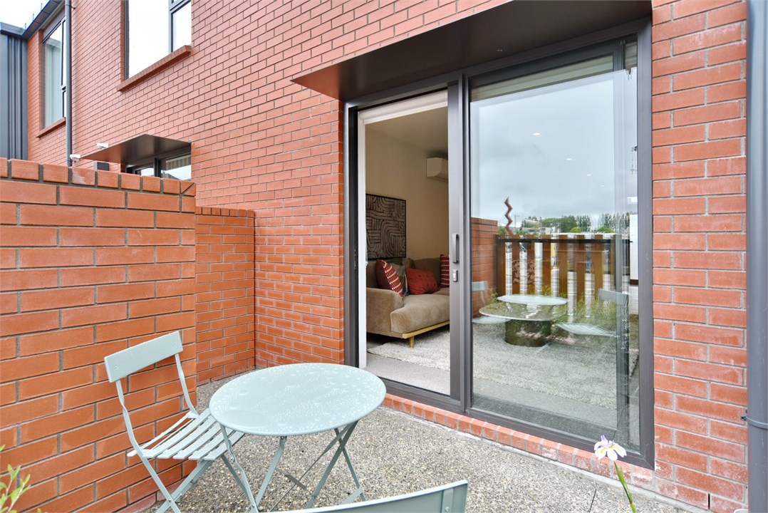 Seating in the courtyard area