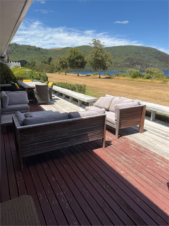 Relax out front on deck