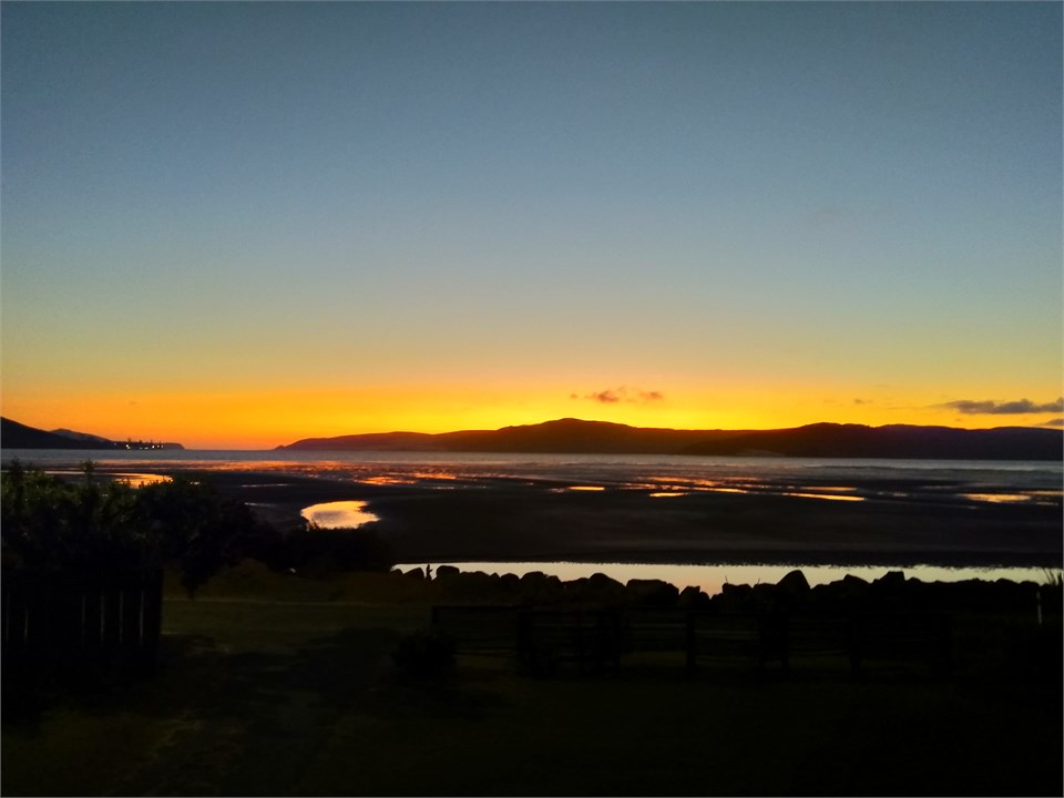 sunset over the Heads