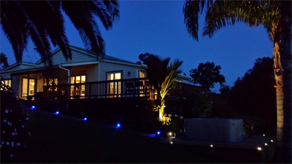 Beautiful Beach Villa at night time