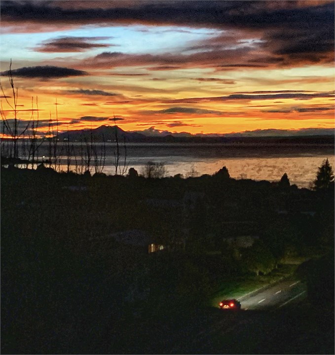 Sunrises across the lake are spectacular