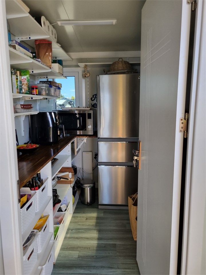 Scullery and fridge