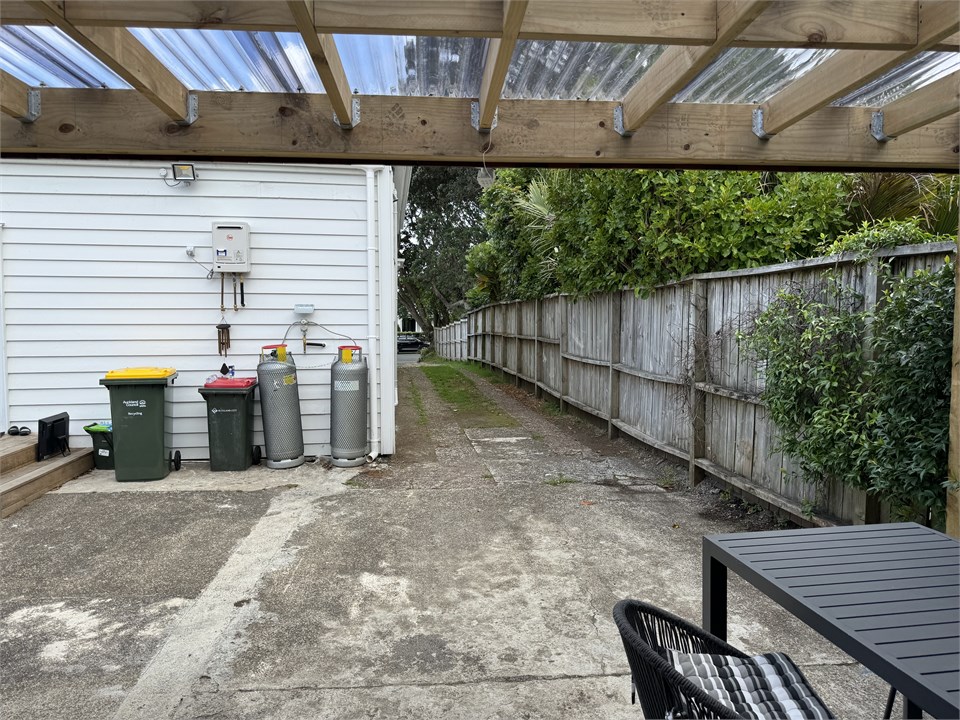 View from Patio and parking space