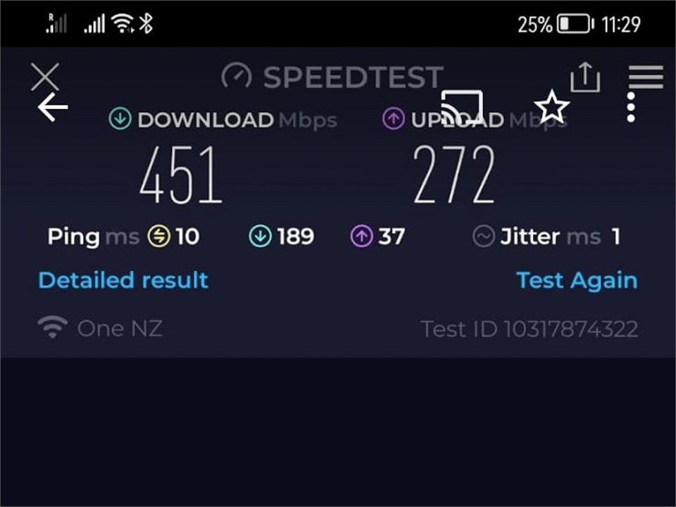 Extremely fast broadband (speed may vary in time a