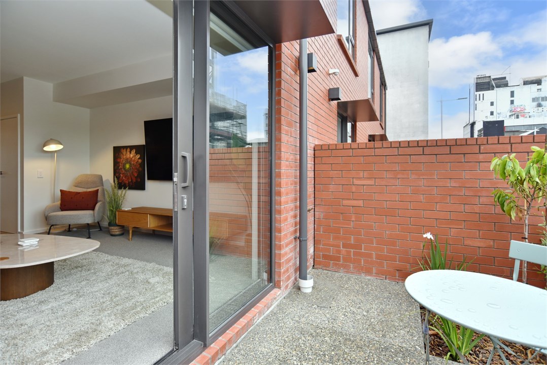 Seating in the courtyard area