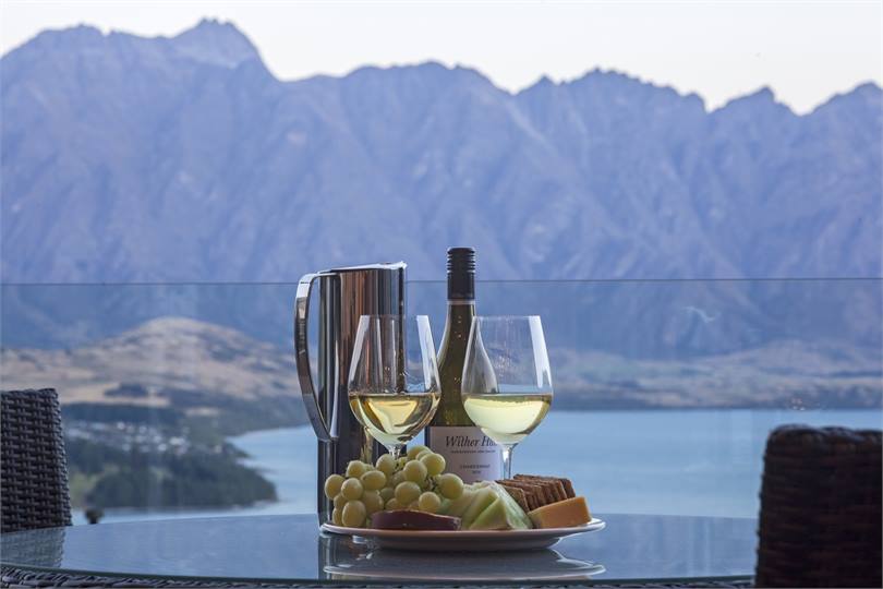 Views over Lake Wakatipu front the front balcony