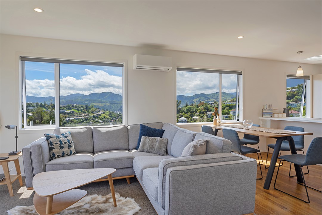 Living and dining areas