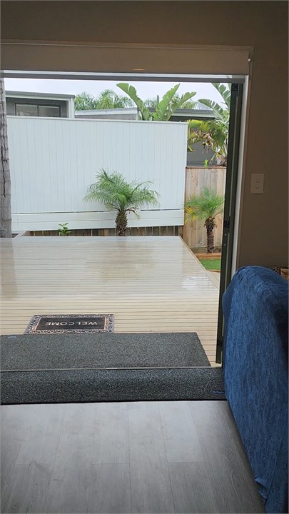 Wider door ways to deck and ramp for accessibility