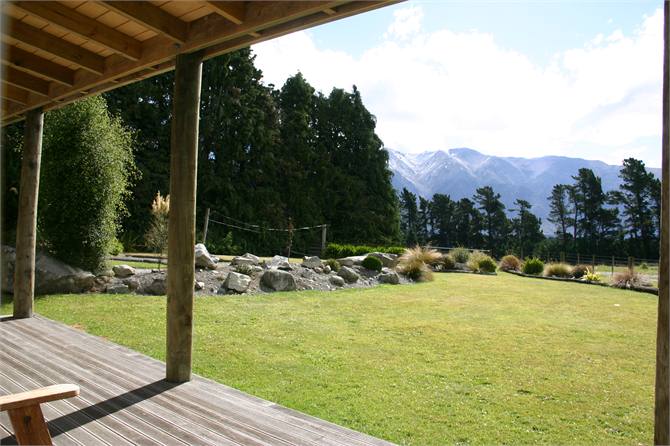 View to Mt Hutt from the deck.