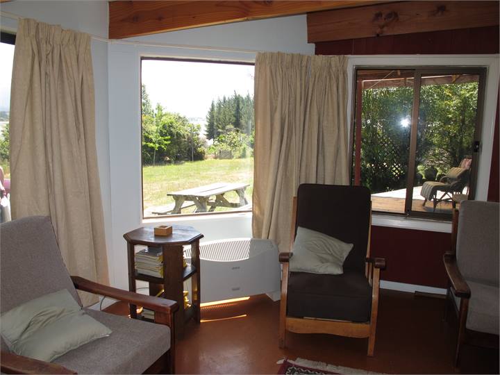 View of bush & inlet from living area 