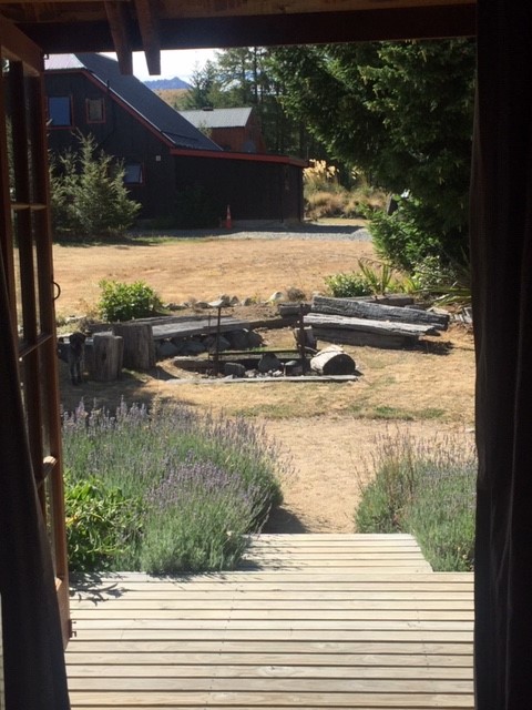 Outdoor fire area for winter