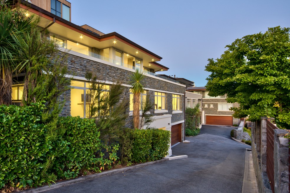 Exterior view looking down the driveway