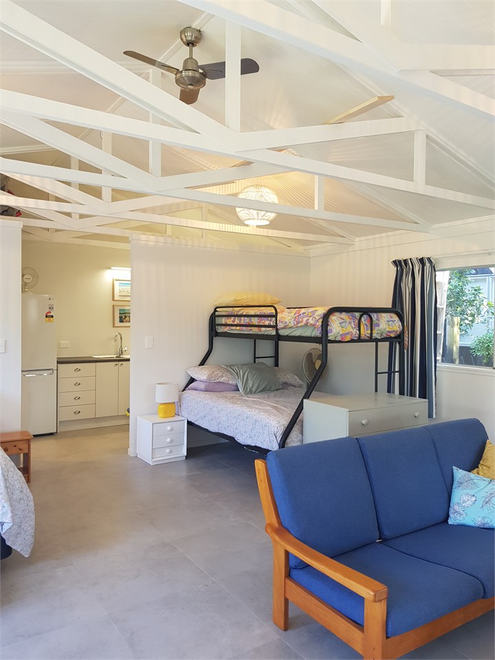 Double and single bed