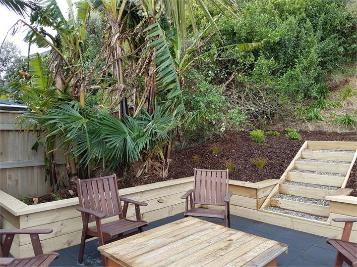 Outdoor firepit area