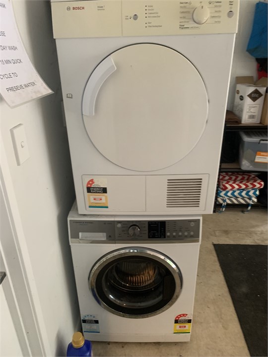 Washing machine and Drier - Downstairs