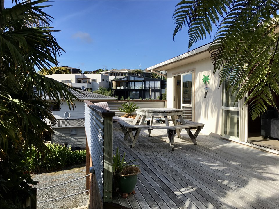 East facing front deck