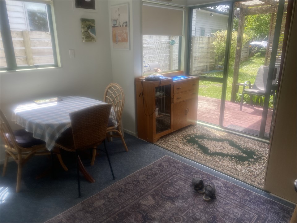 looking out to front section