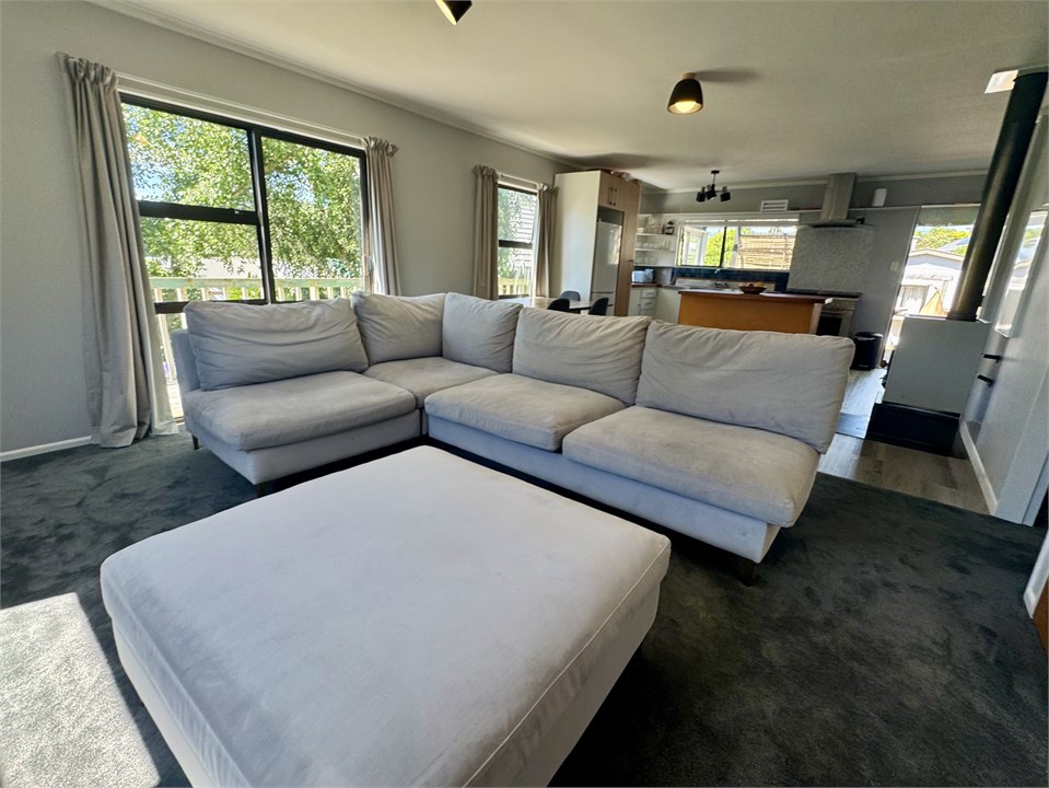 Lounge and open plan kitchen