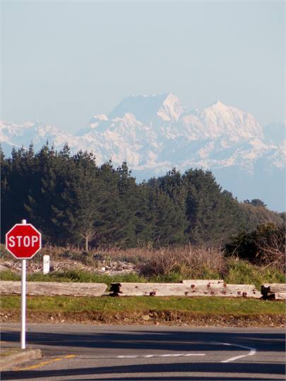 View of Aoraki/Mt Cook from the road