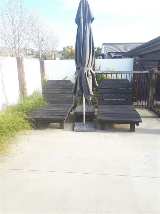 Sun loungers near the pool