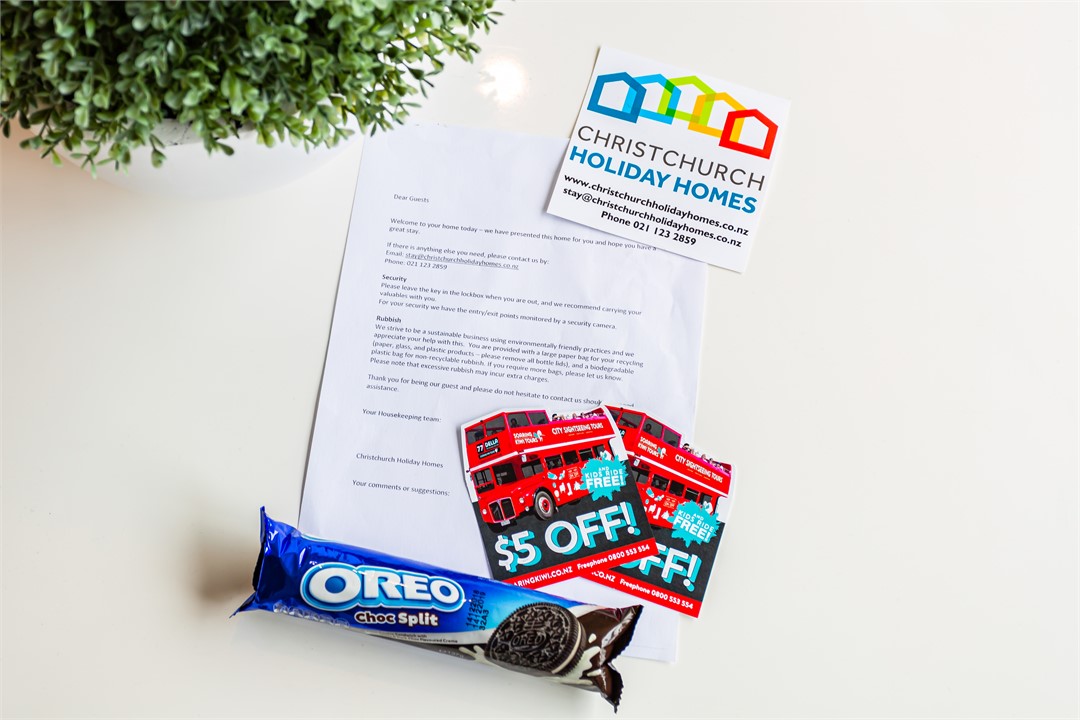 Christchurch Holiday Homes Welcome Pack