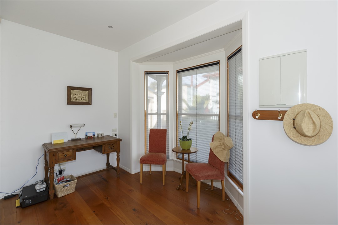 Cottage entrance showing office area