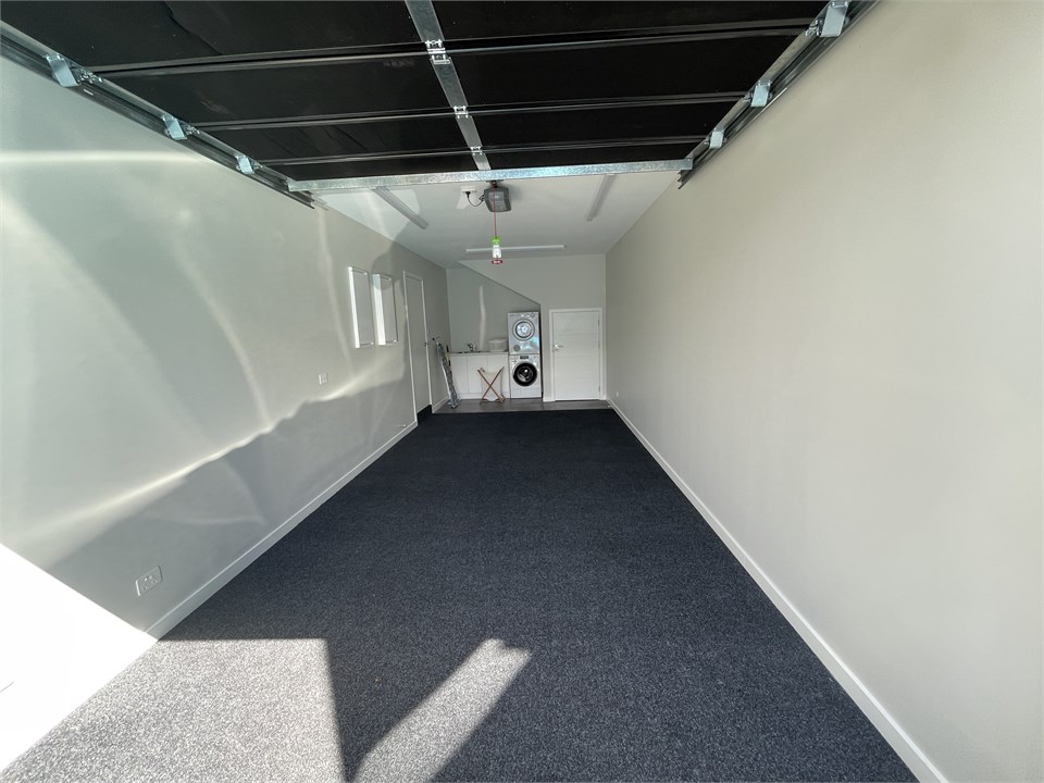 Garage with laundry