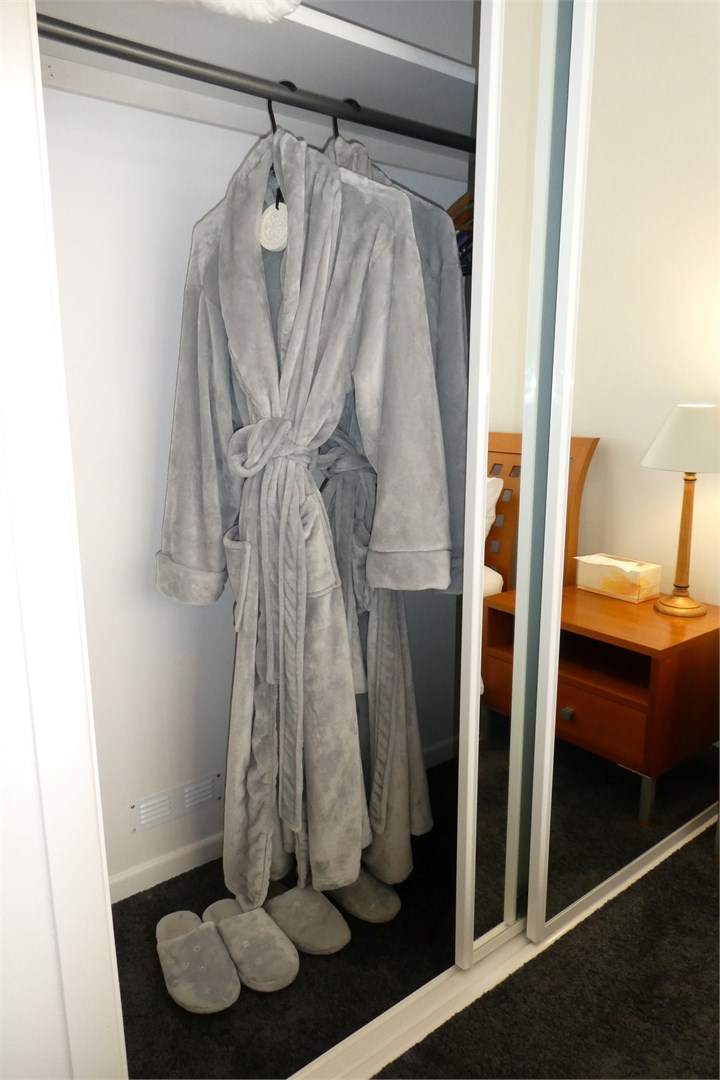 Robes & slippers in every bedroom