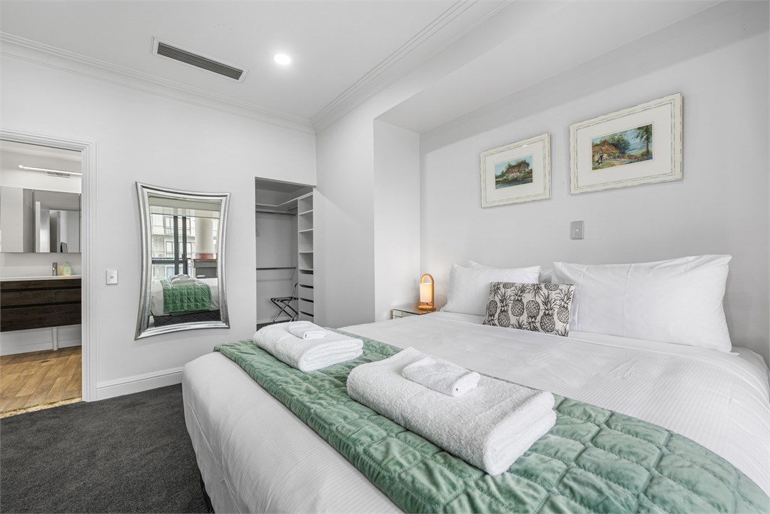 Master bedroom with ensuite bathroom