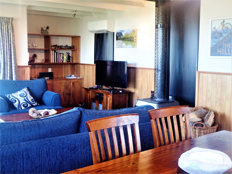 Warm furnishings and rimu paneling