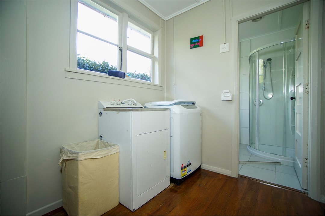 Laundry into Shower bathroom