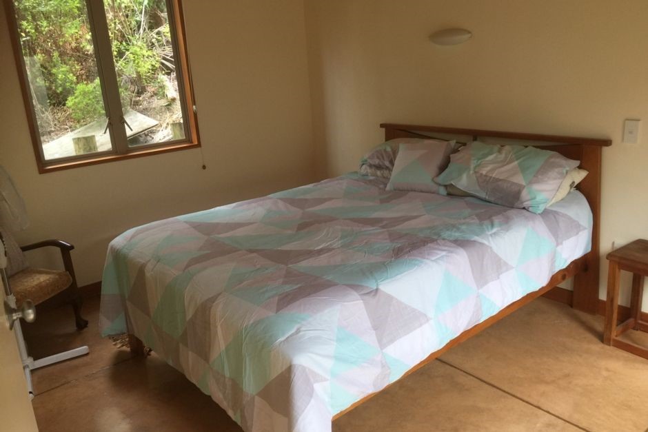 Bedroom 3 opens to bush enclosed private sunny dec