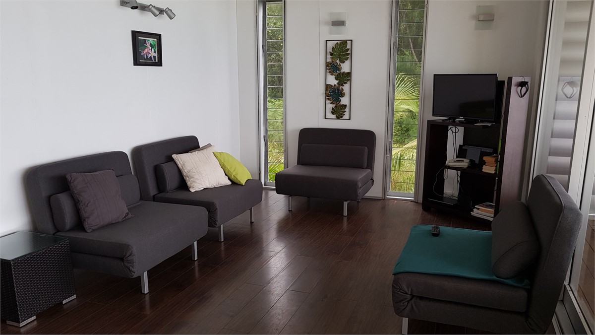 Lounge Area with fold out Sofas