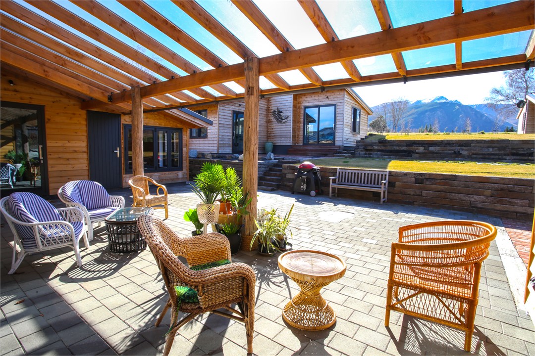 Courtyard looking north, bedrooms 2 & 3 beyond