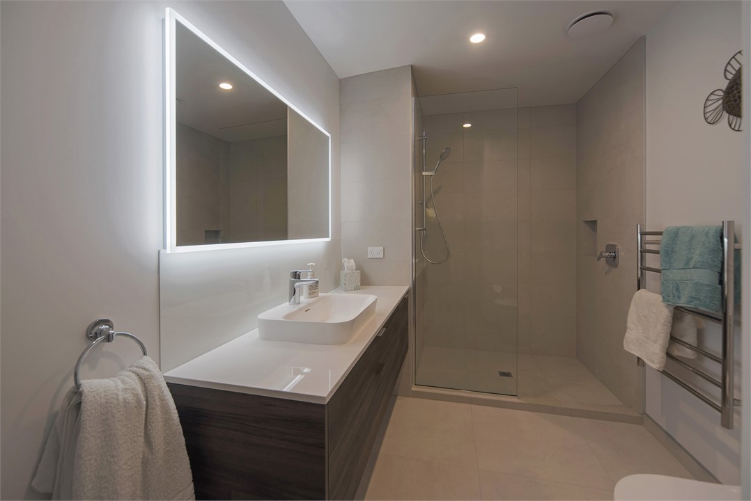 Gorgeous Tiled Bathroom with Shower, Toilet & Vani